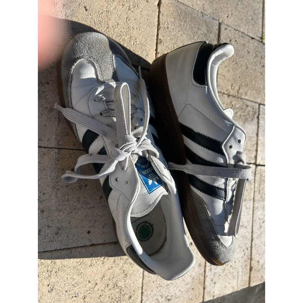 Adidas Samba OG White Black Gum Leather Sneakers Womens Classic Soccer Shoe